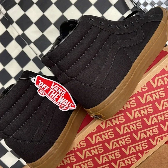 Vans WMNS Sk8-Hi Reissue Canvas Gum Black/Light Gum  sneakers - Picture 15 of 16